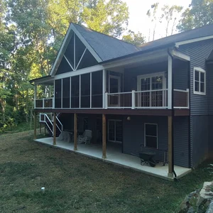 Two-level rear deck with screened porch in Elverson, PA
