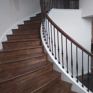 Grand entrance spiral staircase front view