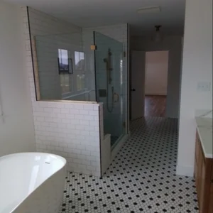 Farmhouse bathroom construction