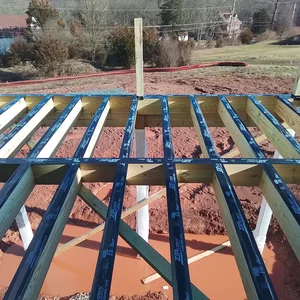 Deck construction in a custom home build