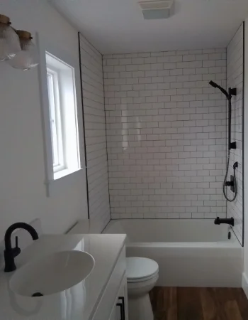 Modern interior bathroom remodel in Harleysville, PA