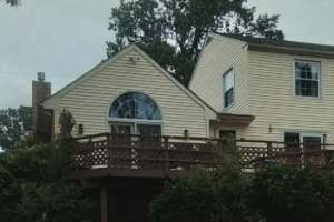 An Amish-built custom wood deck in Montgomery County, PA