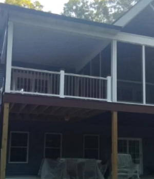 New deck installation above a walk-out basement in Ardmore, PA