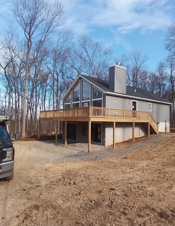 New deck construction on a freshly built home in Coatesville, PA — Sunny Ridge Construction