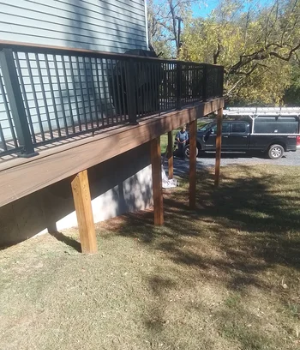 Low-maintenance composite deck with strong structural support in Malvern, PA