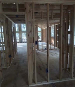 Residential house framing for a new custom home in Ardmore, PA