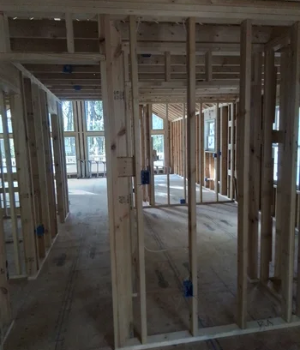 Interior framing for a new home build in Chester Springs, PA
