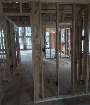 Interior wall framing by Sunny Ridge Construction in Coatesville, PA