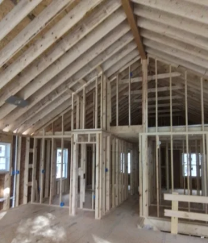A properly built frame for a new home build in Paoli, PA