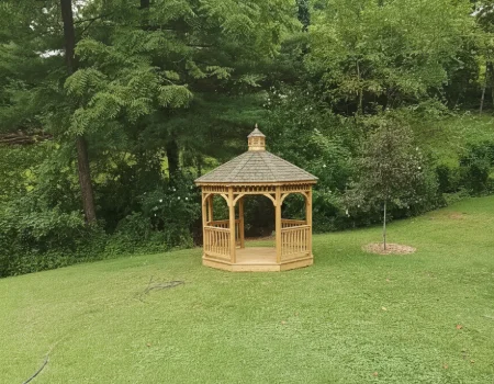 A wooden gazebo in Chester County, PA